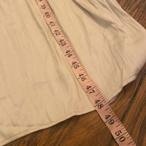 H&M satin finish cream color maxi dress size medium - Picture 11 of 12